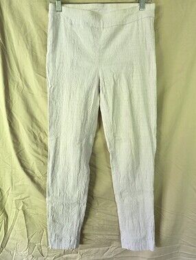 Slimsation By Multiples White Lined Skirt with Subtle Black Label